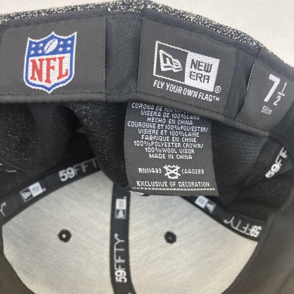 Los Angeles Chargers Hat Cap Fitted Mens 7 1/2 Navy Gray NFL Football New Era - Picture 10 of 11